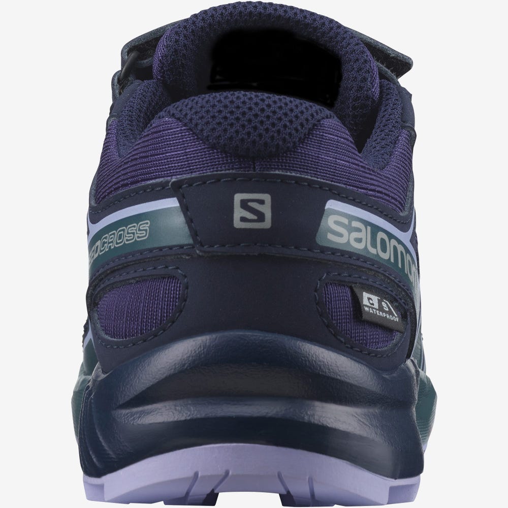 Salomon SPEEDCROSS CLIMASALOMON™ WATERPROOF Terepfutó Cipő Gyerek Lila/Kék/Levendula | HU531427