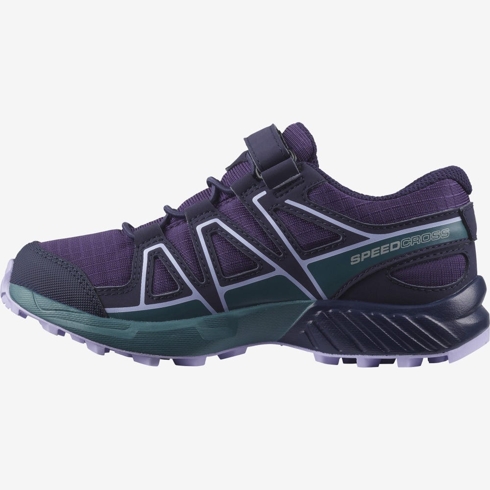 Salomon SPEEDCROSS CLIMASALOMON™ WATERPROOF Terepfutó Cipő Gyerek Lila/Kék/Levendula | HU531427