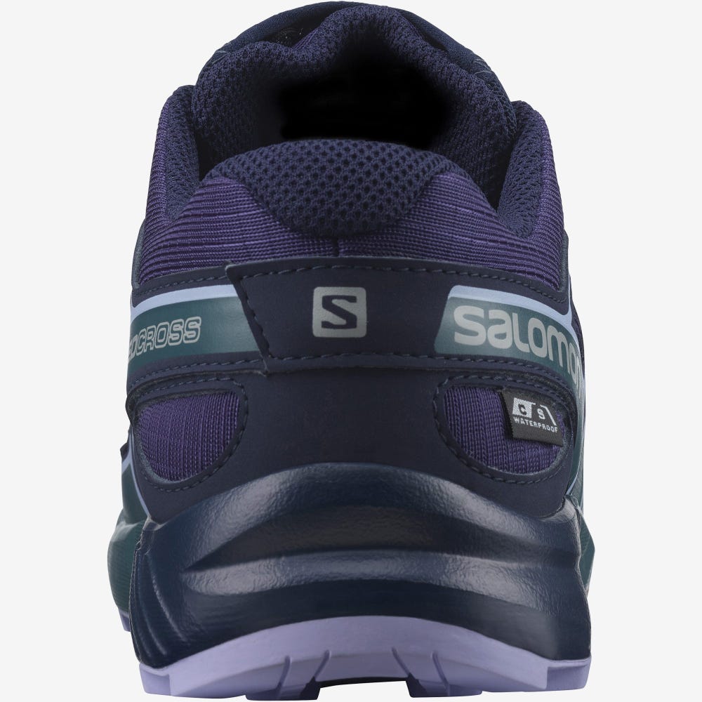 Salomon SPEEDCROSS CLIMASALOMON™ WATERPROOF Terepfutó Cipő Gyerek Lila/Kék/Levendula | HU537940