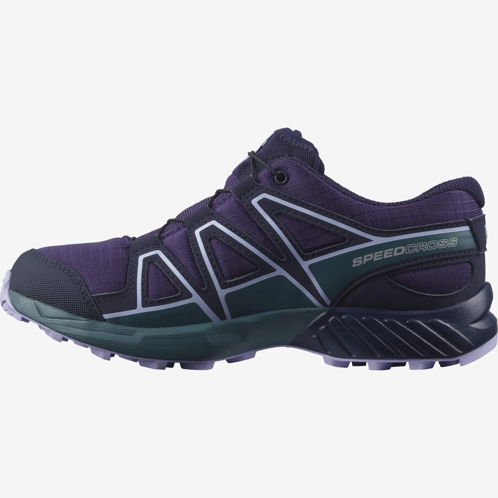 Salomon SPEEDCROSS CLIMASALOMON™ WATERPROOF Terepfutó Cipő Gyerek Lila/Kék/Levendula | HU537940