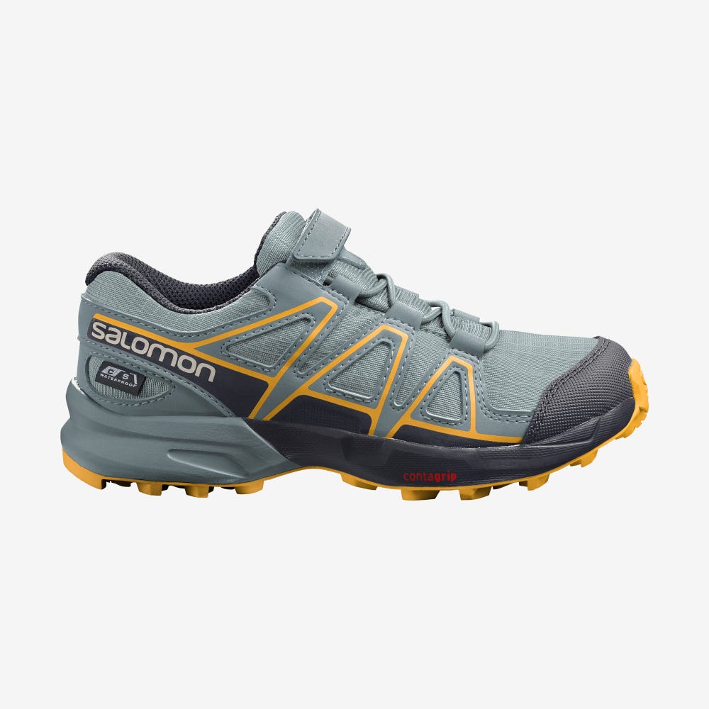 Salomon SPEEDCROSS CLIMASALOMON™ WATERPROOF Terepfutó Cipő Gyerek Zöld | HU569107