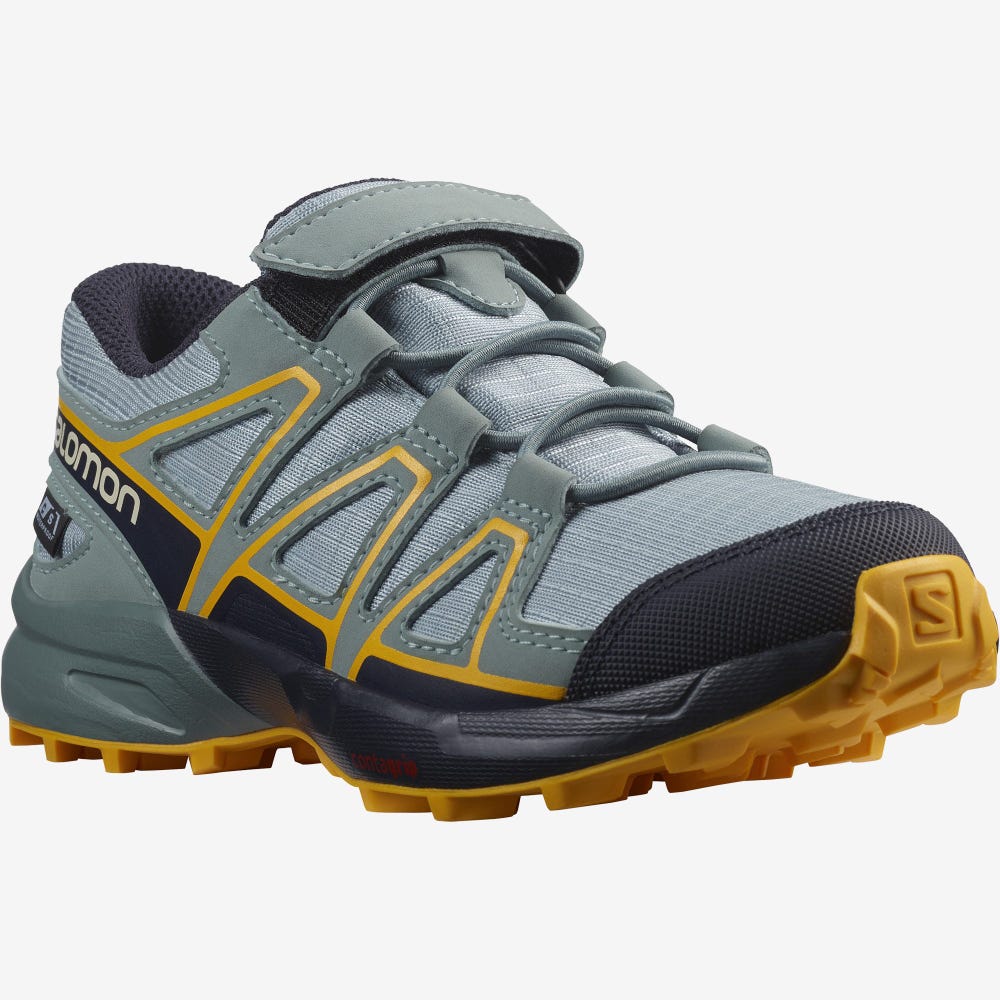 Salomon SPEEDCROSS CLIMASALOMON™ WATERPROOF Terepfutó Cipő Gyerek Zöld | HU569107