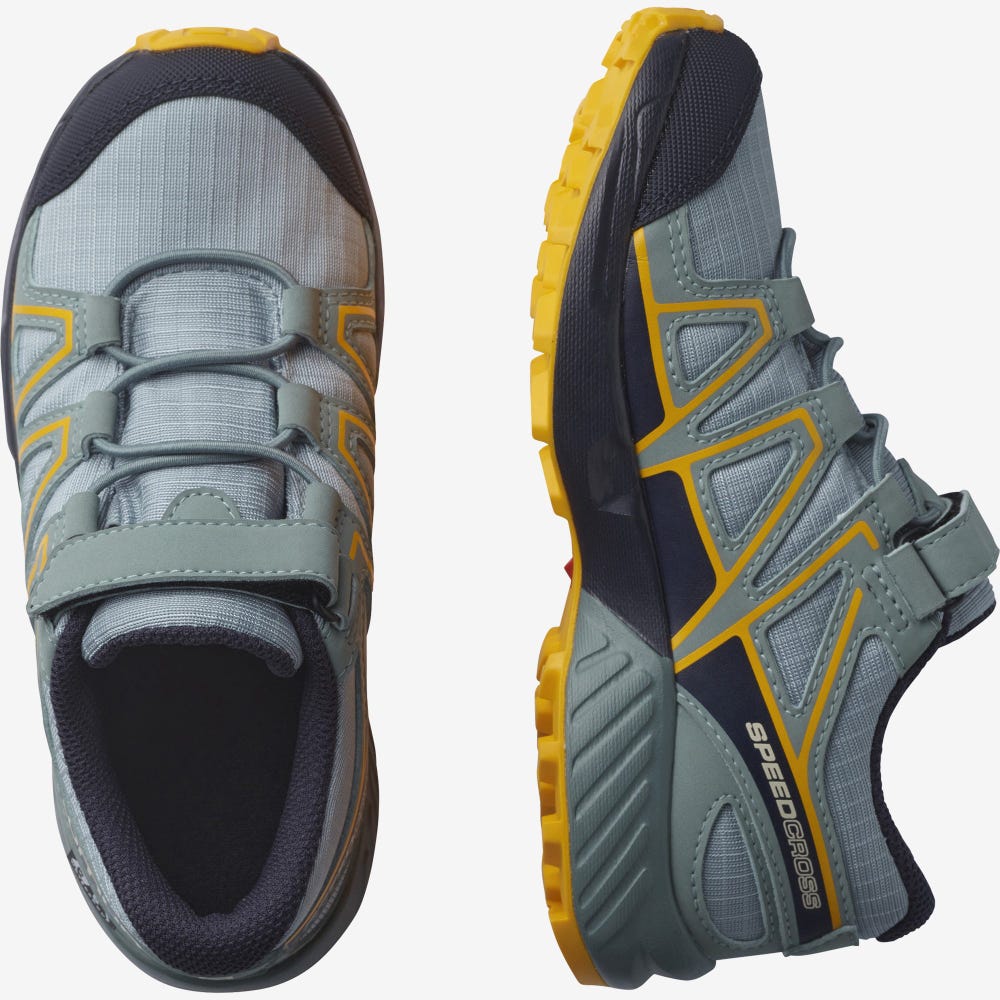 Salomon SPEEDCROSS CLIMASALOMON™ WATERPROOF Terepfutó Cipő Gyerek Zöld | HU569107