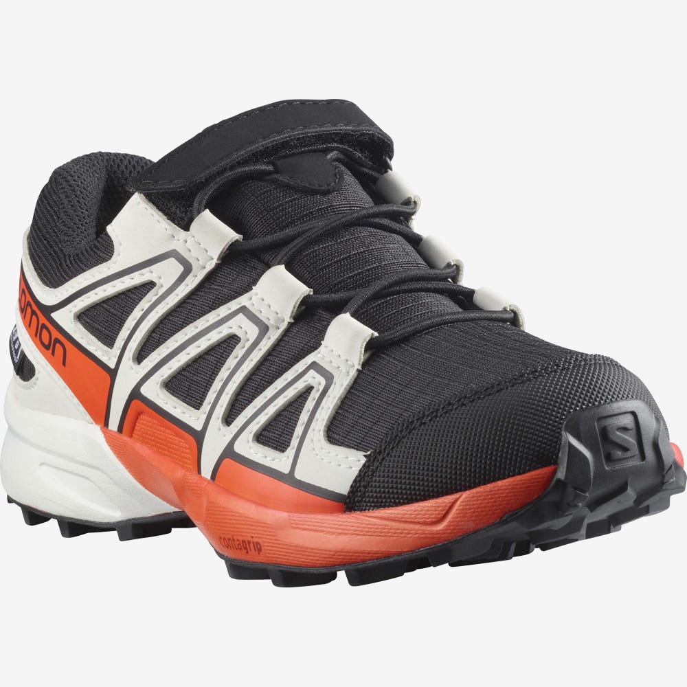 Salomon SPEEDCROSS CLIMASALOMON™ WATERPROOF Terepfutó Cipő Gyerek Fekete/Rózsaszín | HU980471