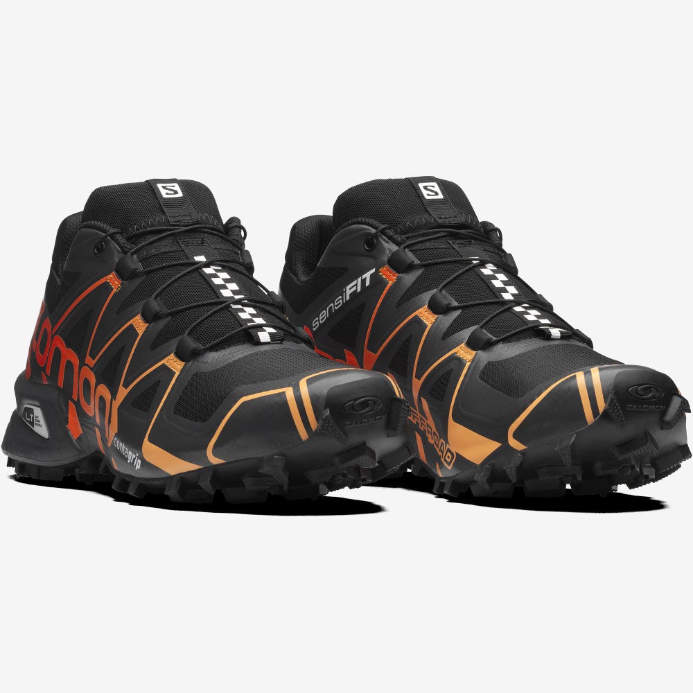 Salomon SPEEDCROSS OFFROAD Sportcipő Férfi Fekete/Rózsaszín | HU593740