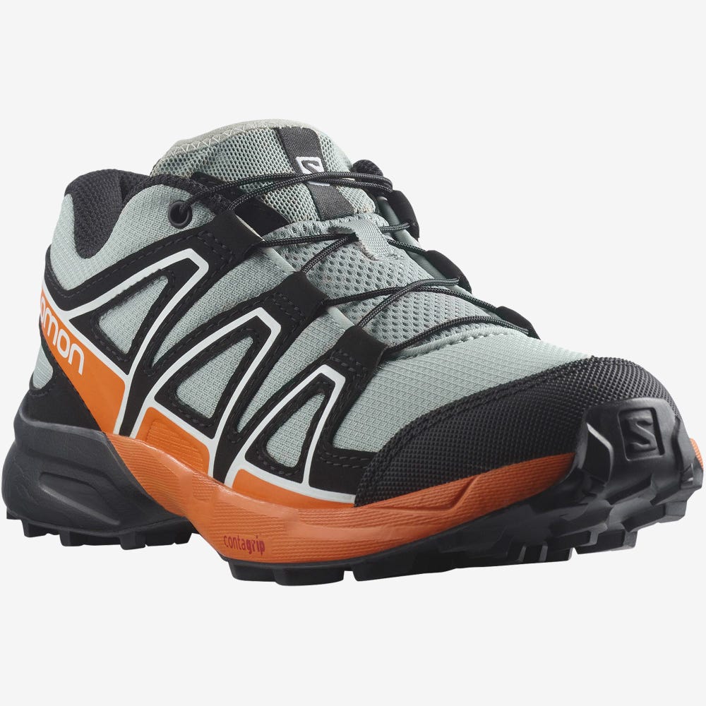 Salomon SPEEDCROSS Terepfutó Cipő Gyerek Zöld/Fekete/Narancssárga | HU720463