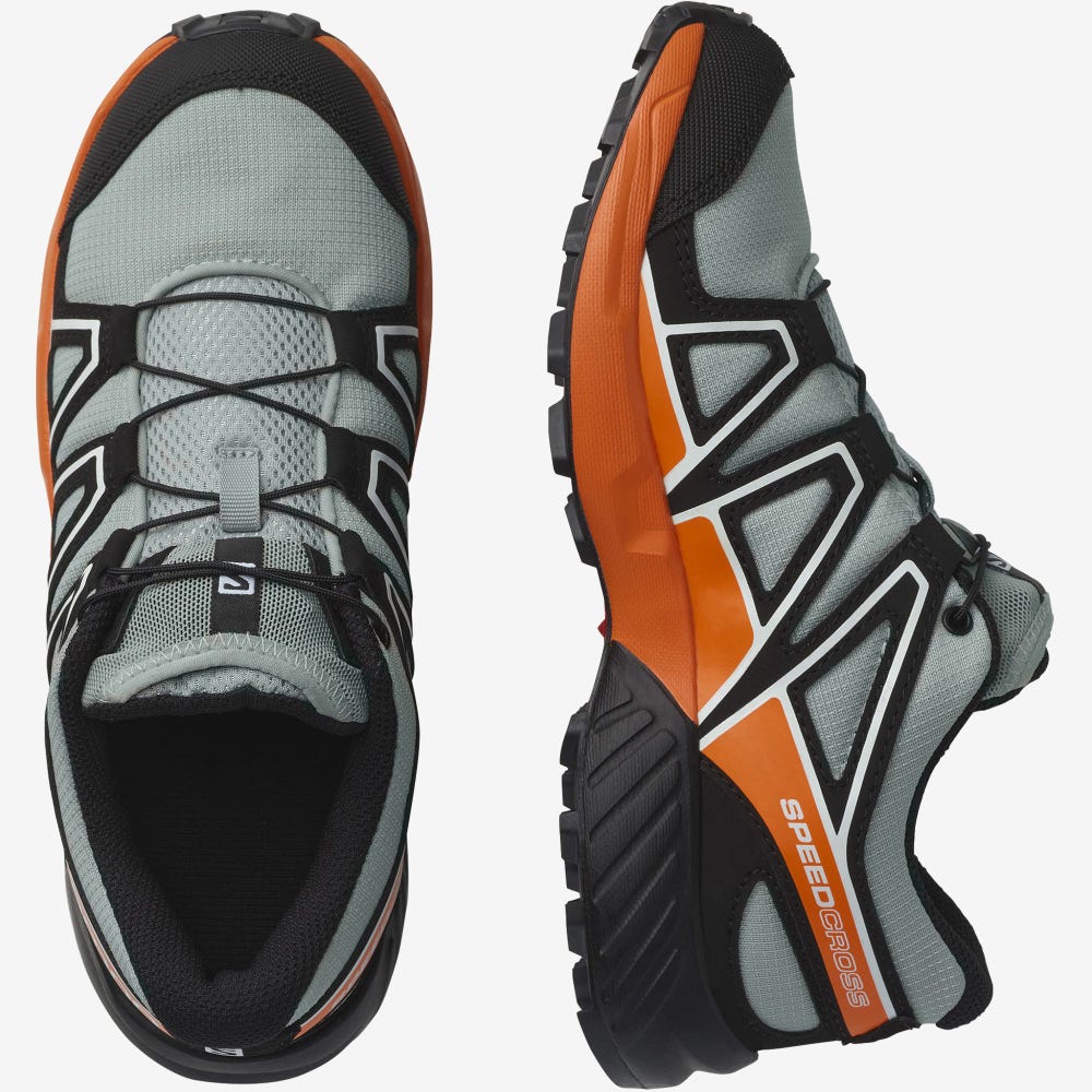 Salomon SPEEDCROSS Terepfutó Cipő Gyerek Zöld/Fekete/Narancssárga | HU720463