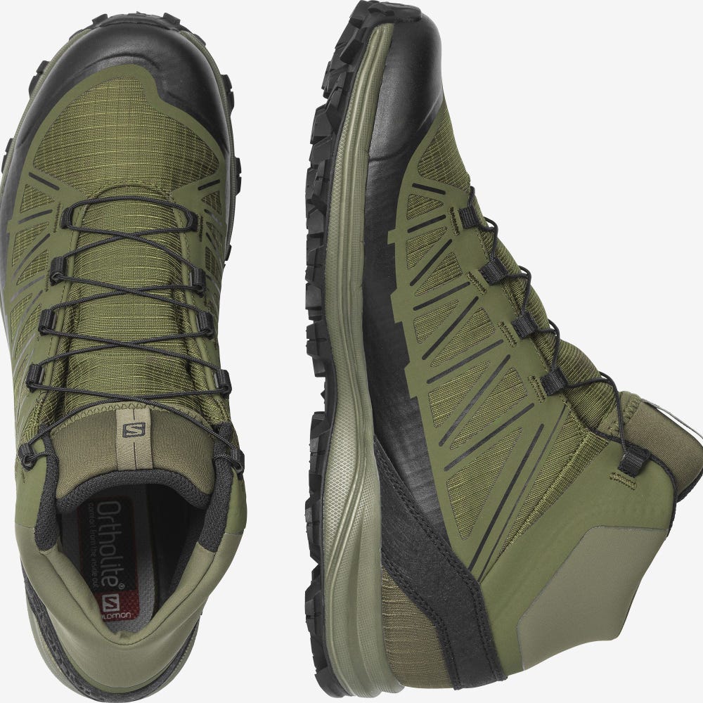 Salomon SPEED ASSAULT Taktikai Bakancs Férfi Olivazöld/Fekete | HU346951