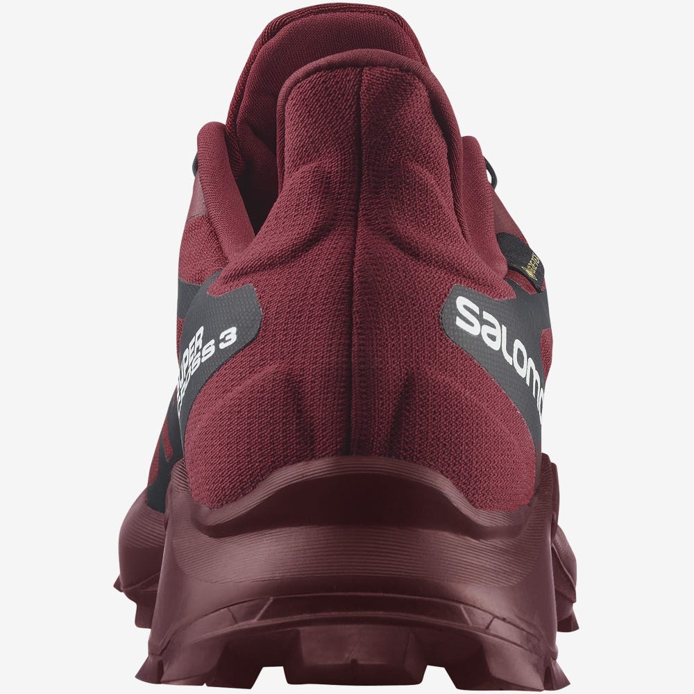 Salomon SUPERCROSS 3 GORE-TEX Terepfutó Cipő Férfi Piros/Fehér/Fekete | HU173698