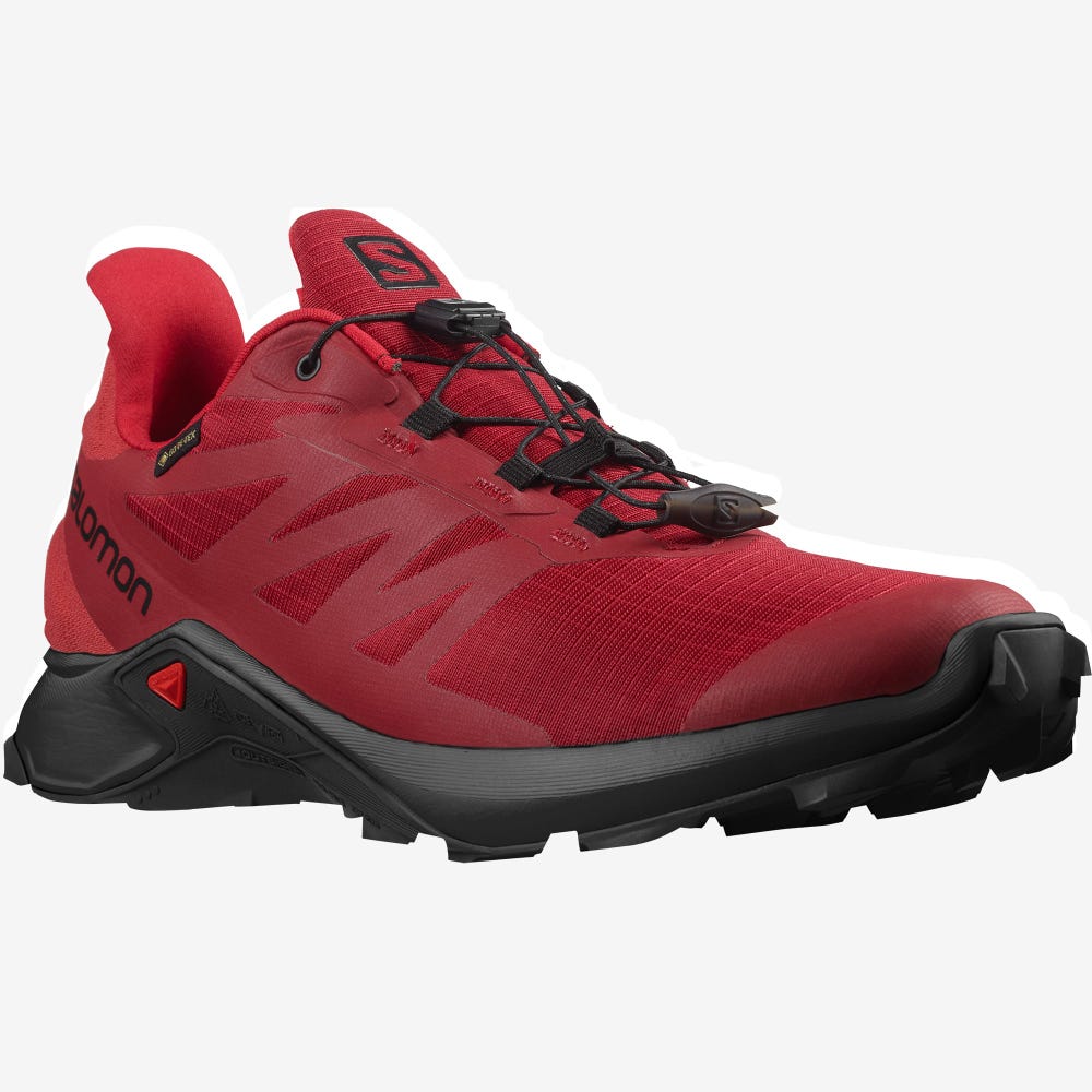 Salomon SUPERCROSS 3 GORE-TEX Terepfutó Cipő Férfi Piros/Fehér/Piros | HU215637