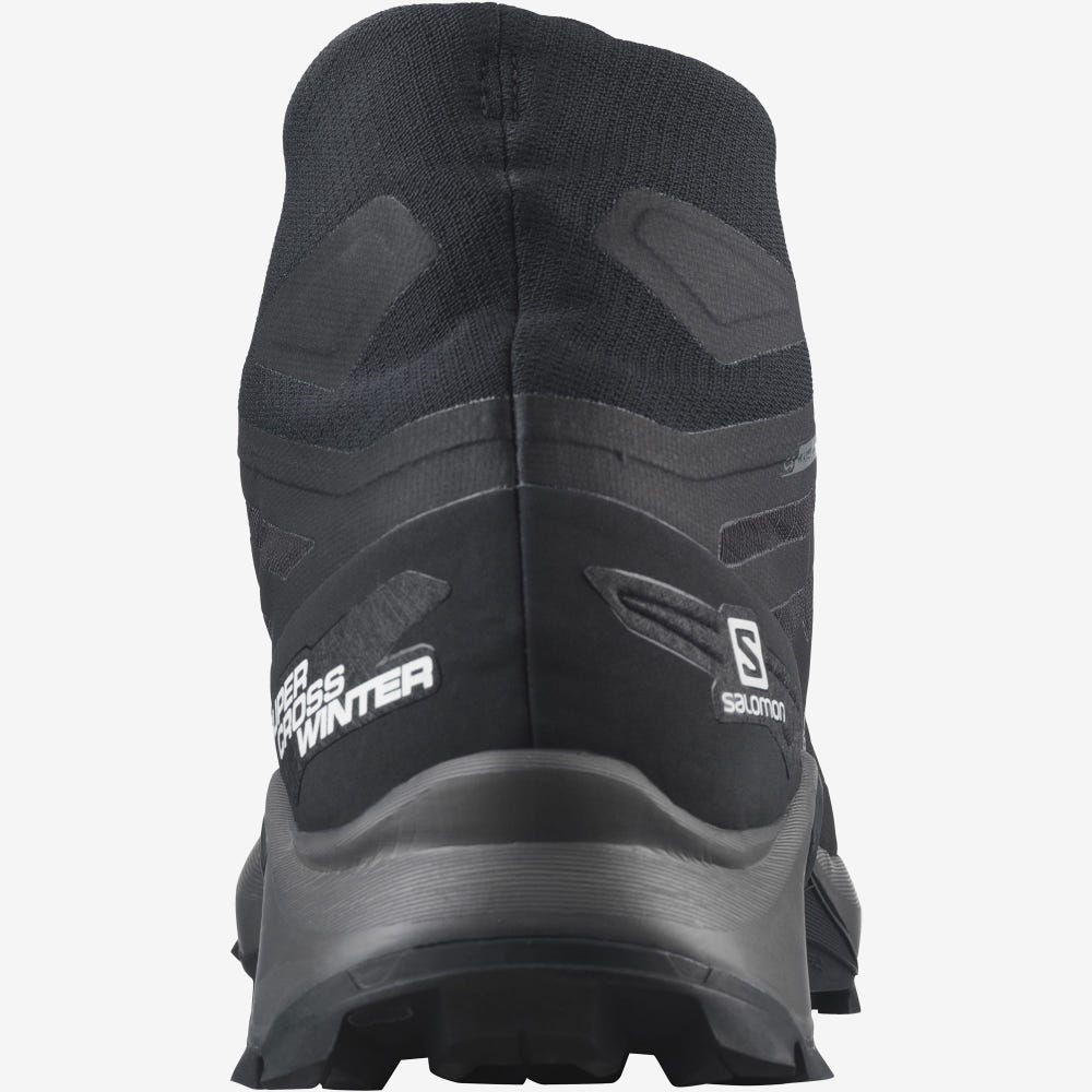 Salomon SUPERCROSS WINTER CLIMASALOMON™ WATERPROOF Terepfutó Cipő Férfi Fekete | HU627059