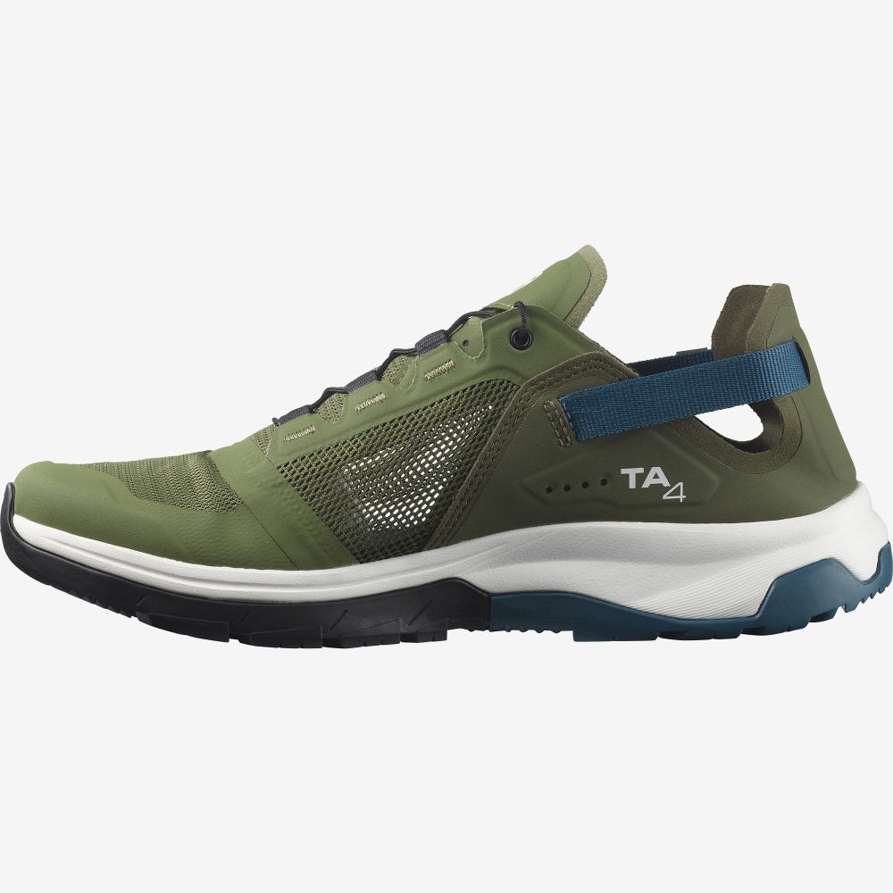 Salomon TECH AMPHIB 4 Túracipő Férfi Olivazöld/Kék | HU065134