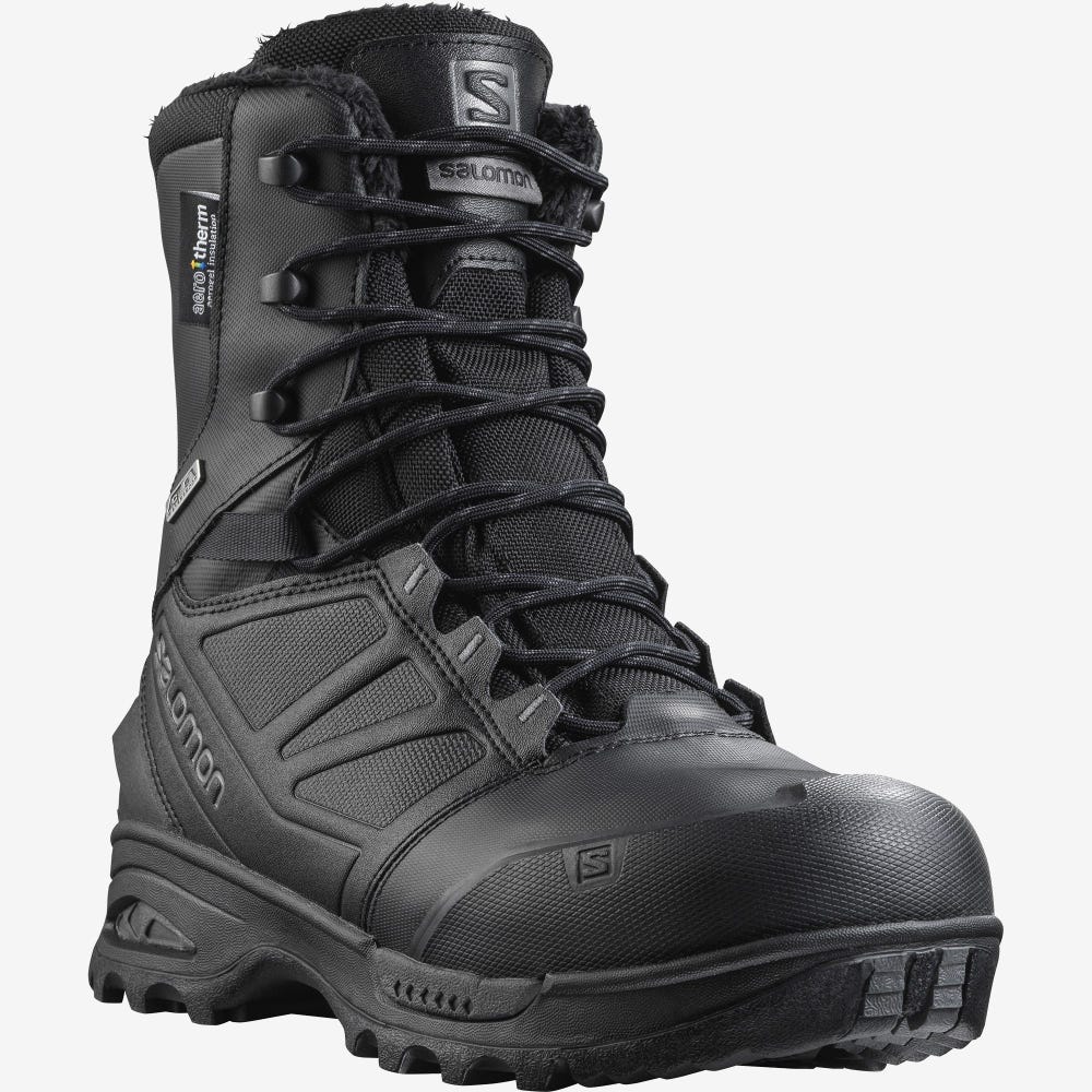 Salomon TOUNDRA FORCES CLIMASALOMON™ WATERPROOF Taktikai Bakancs Női Fekete | HU184032