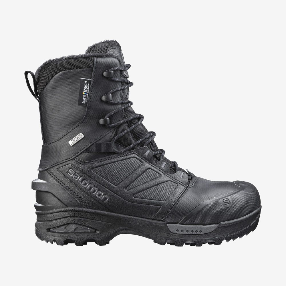 Salomon TOUNDRA FORCES CLIMASALOMON™ WATERPROOF Taktikai Bakancs Női Fekete | HU184032