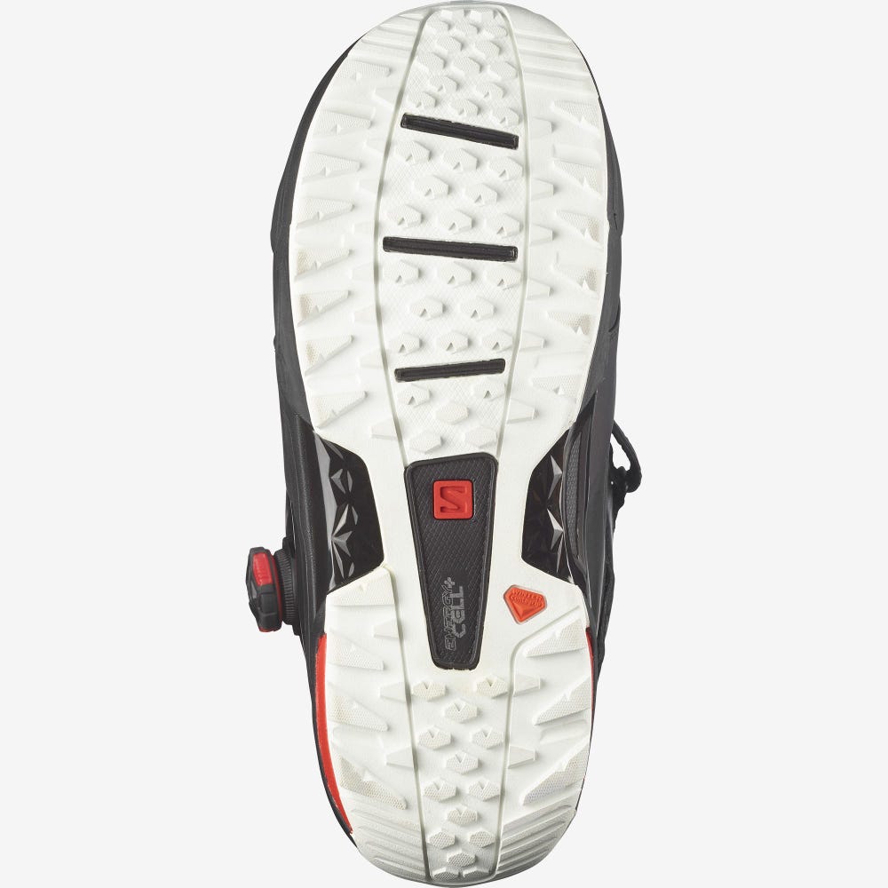 Salomon TREK S/LAB Snowboard Bakancs Férfi Fekete/Piros/Fekete | HU572034