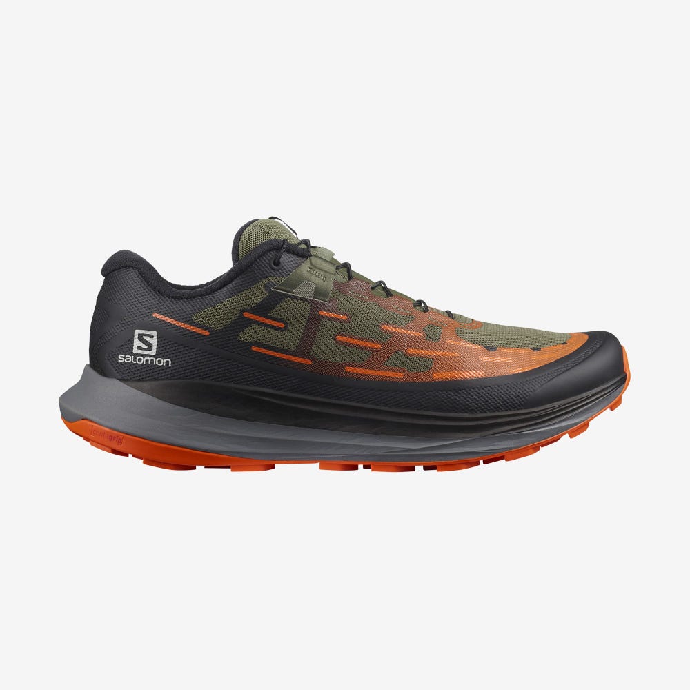 Salomon ULTRA GLIDE Terepfutó Cipő Férfi MélyZöld/Fekete/Piros Narancssárga | HU386021