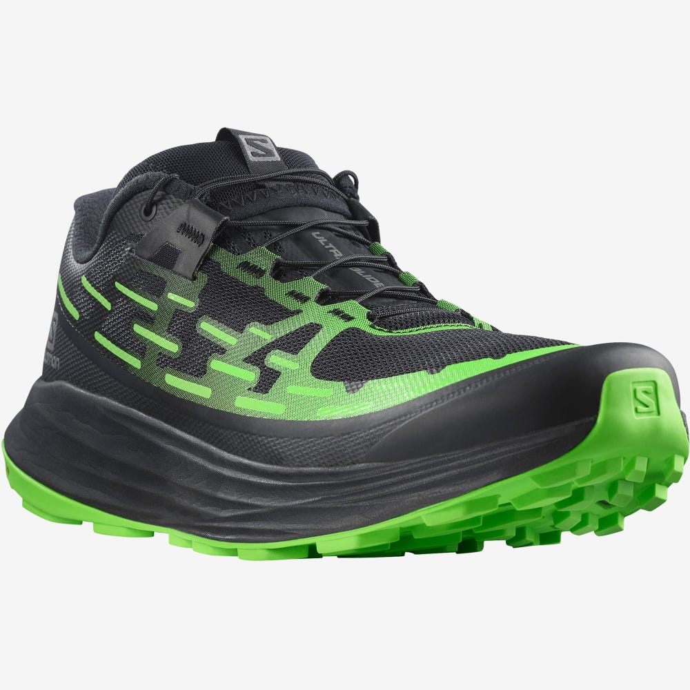 Salomon ULTRA GLIDE Terepfutó Cipő Férfi Fekete/Zöld/Fekete | HU721306