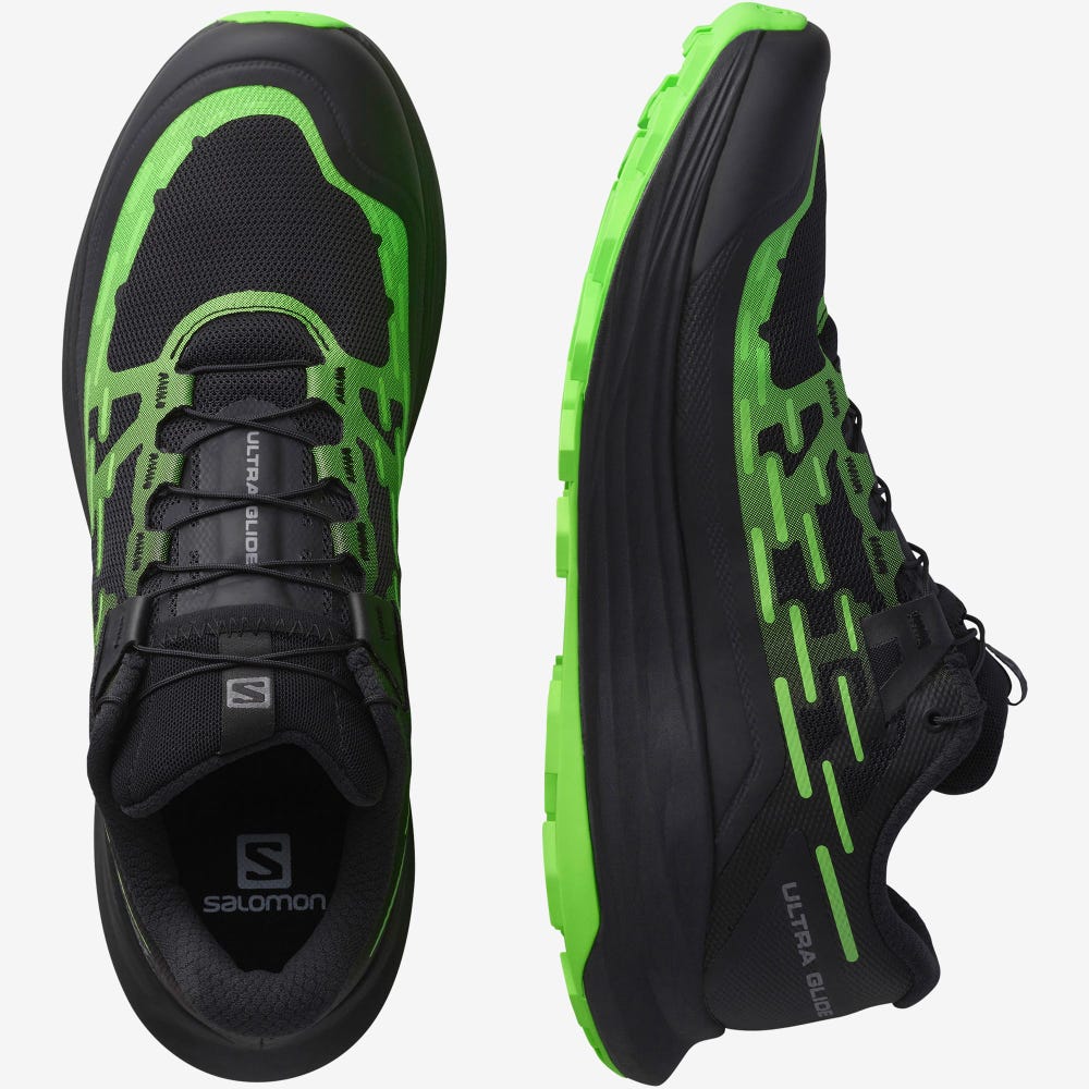 Salomon ULTRA GLIDE Terepfutó Cipő Férfi Fekete/Zöld/Fekete | HU721306