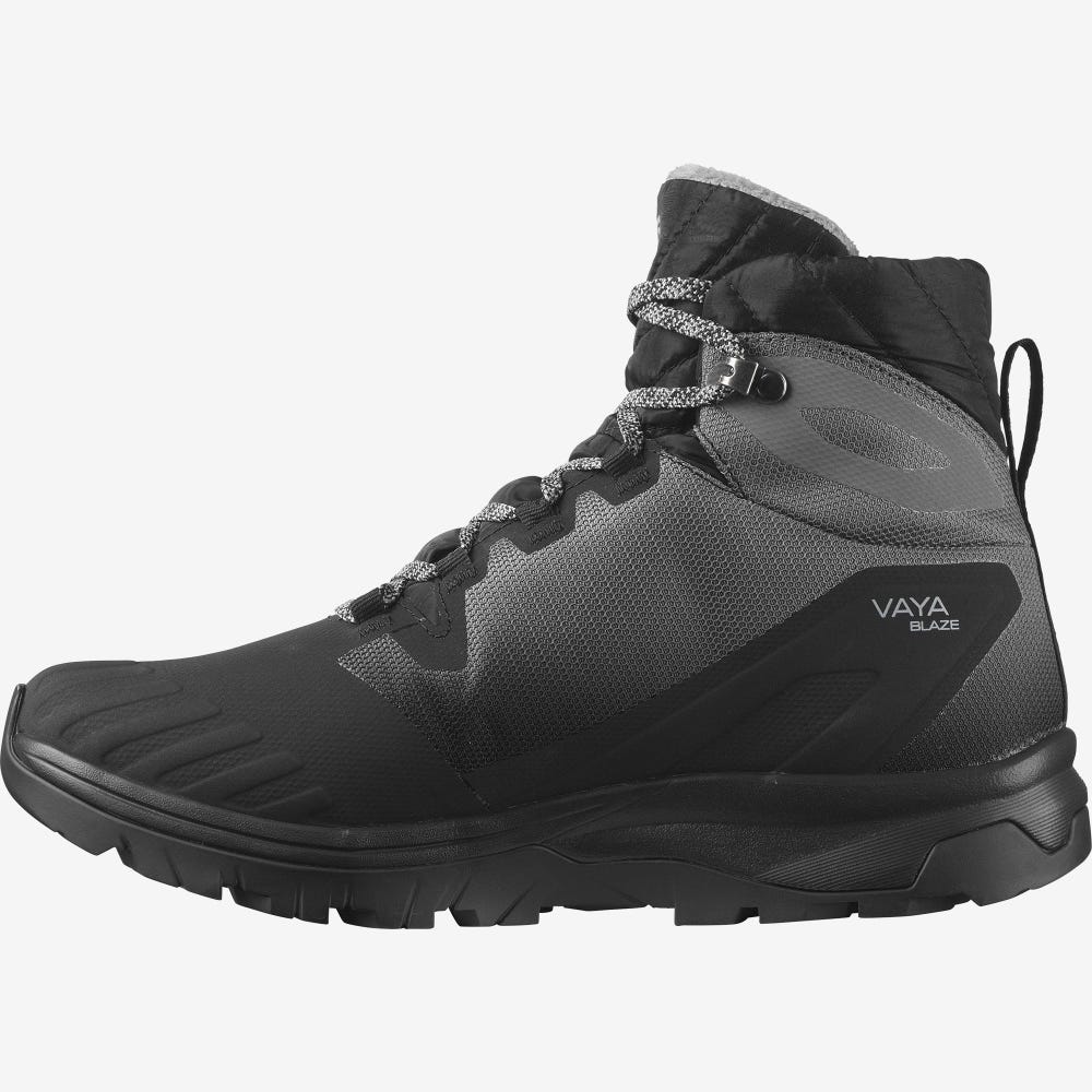 Salomon VAYA BLAZE THINSULATE™ CLIMASALOMON™ WATERPROOF Téli Bakancs Női Fekete | HU734150