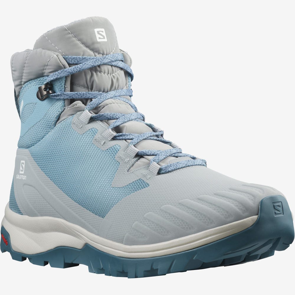 Salomon VAYA BLAZE THINSULATE™ CLIMASALOMON™ WATERPROOF Téli Bakancs Női Kék | HU864107