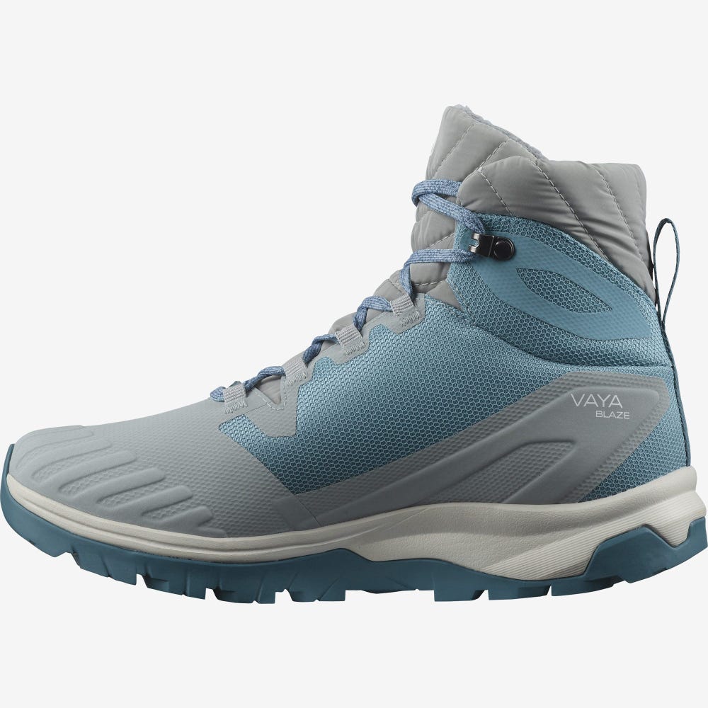 Salomon VAYA BLAZE THINSULATE™ CLIMASALOMON™ WATERPROOF Téli Bakancs Női Kék | HU864107