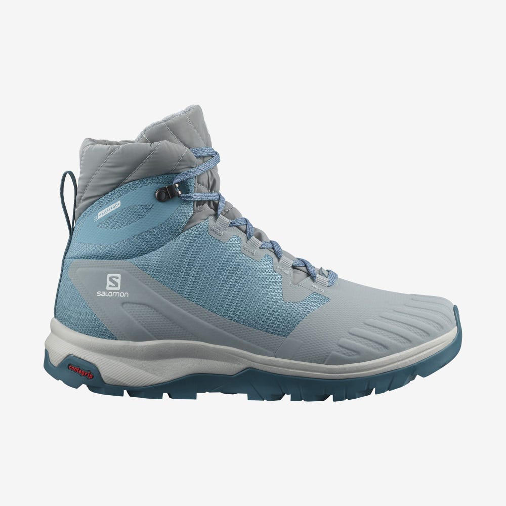 Salomon VAYA BLAZE THINSULATE™ CLIMASALOMON™ WATERPROOF Téli Bakancs Női Kék | HU864107