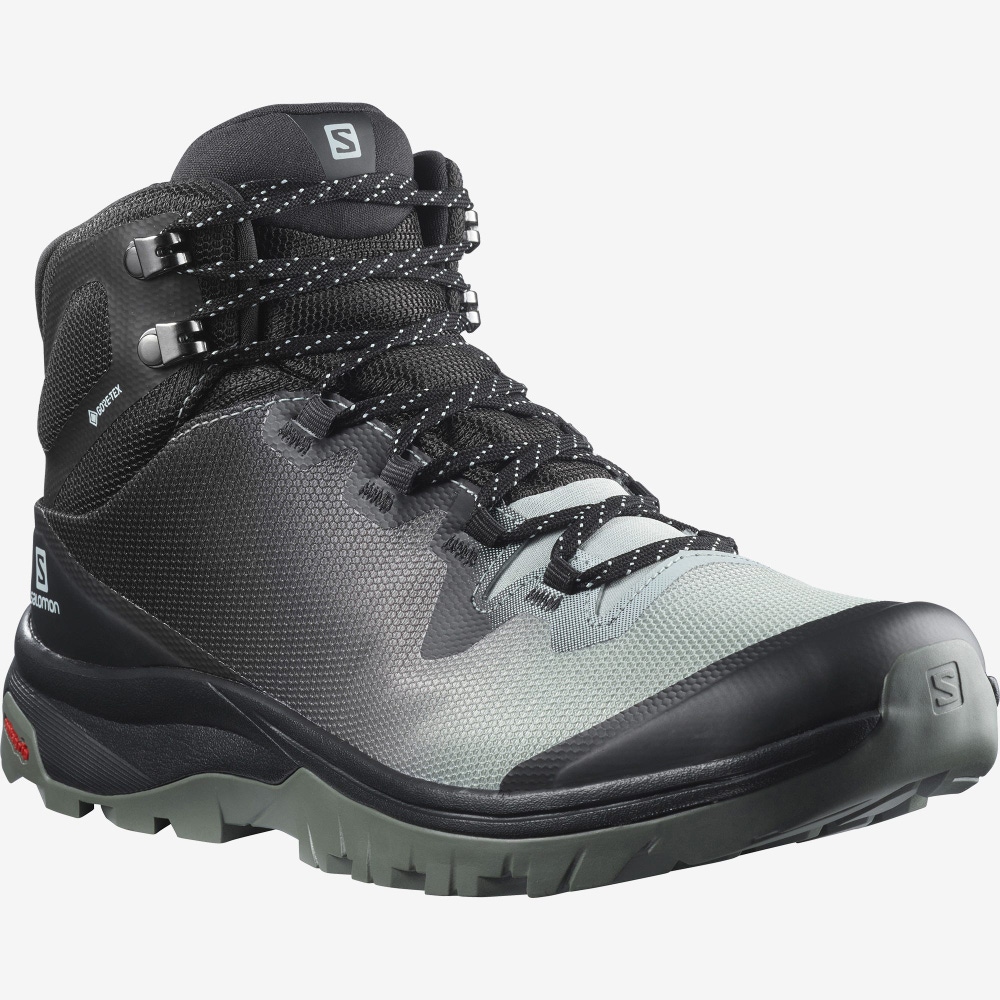 Salomon VAYA MID GORE-TEX Túrabakancs Női Világos Türkiz Szürke | HU593748