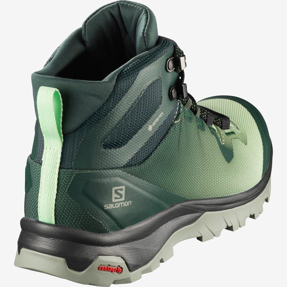 Salomon VAYA MID GORE-TEX Túrabakancs Női Zöld/Szürke | HU860217