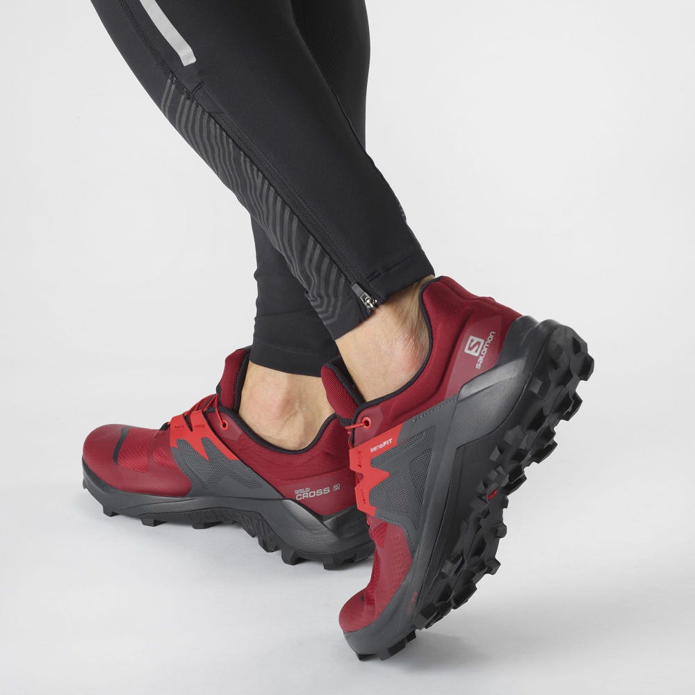 Salomon WILDCROSS 2 Terepfutó Cipő Férfi Piros | HU283065