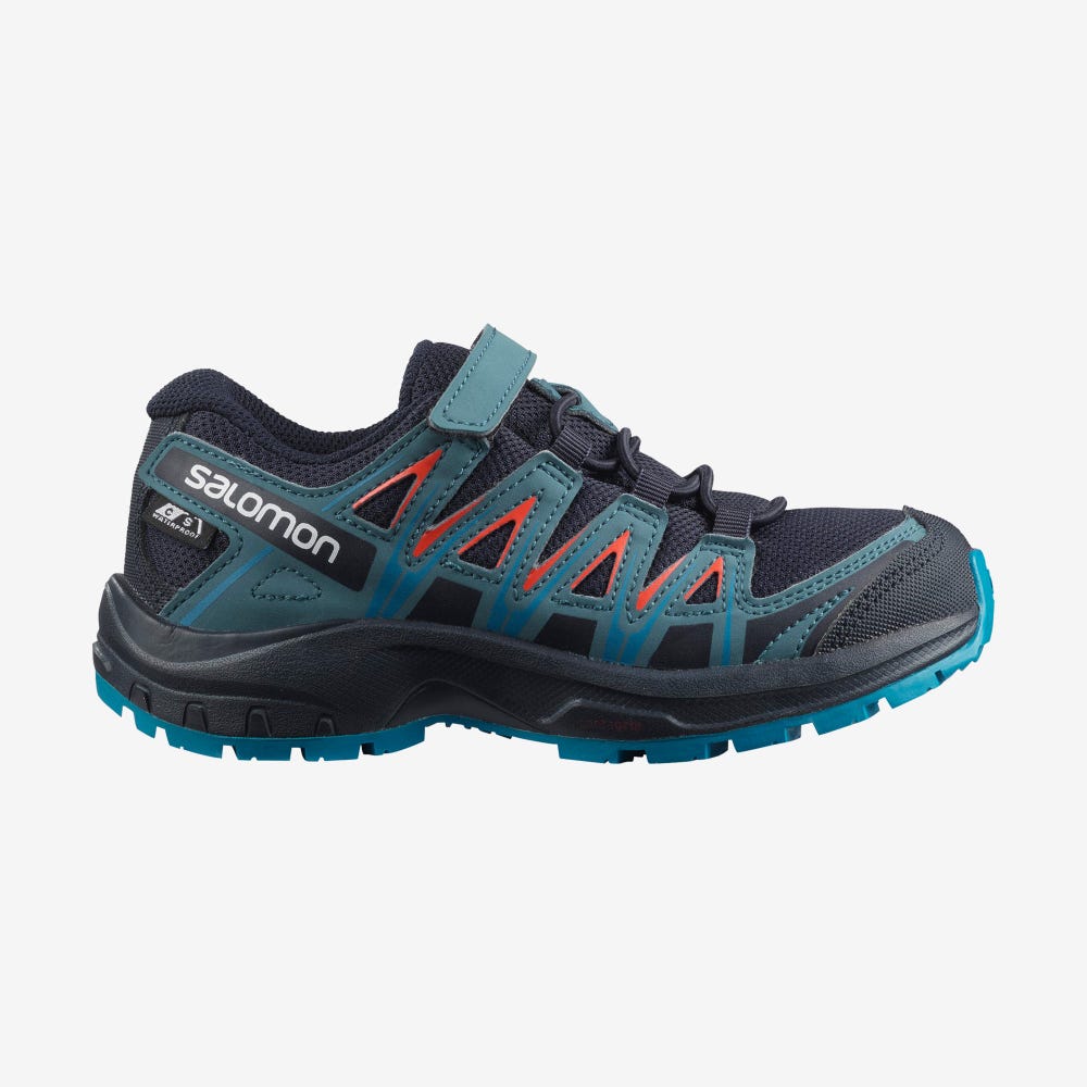 Salomon XA PRO 3D CSWP K Terepfutó Cipő Gyerek Sötétkék/Kék | HU081927