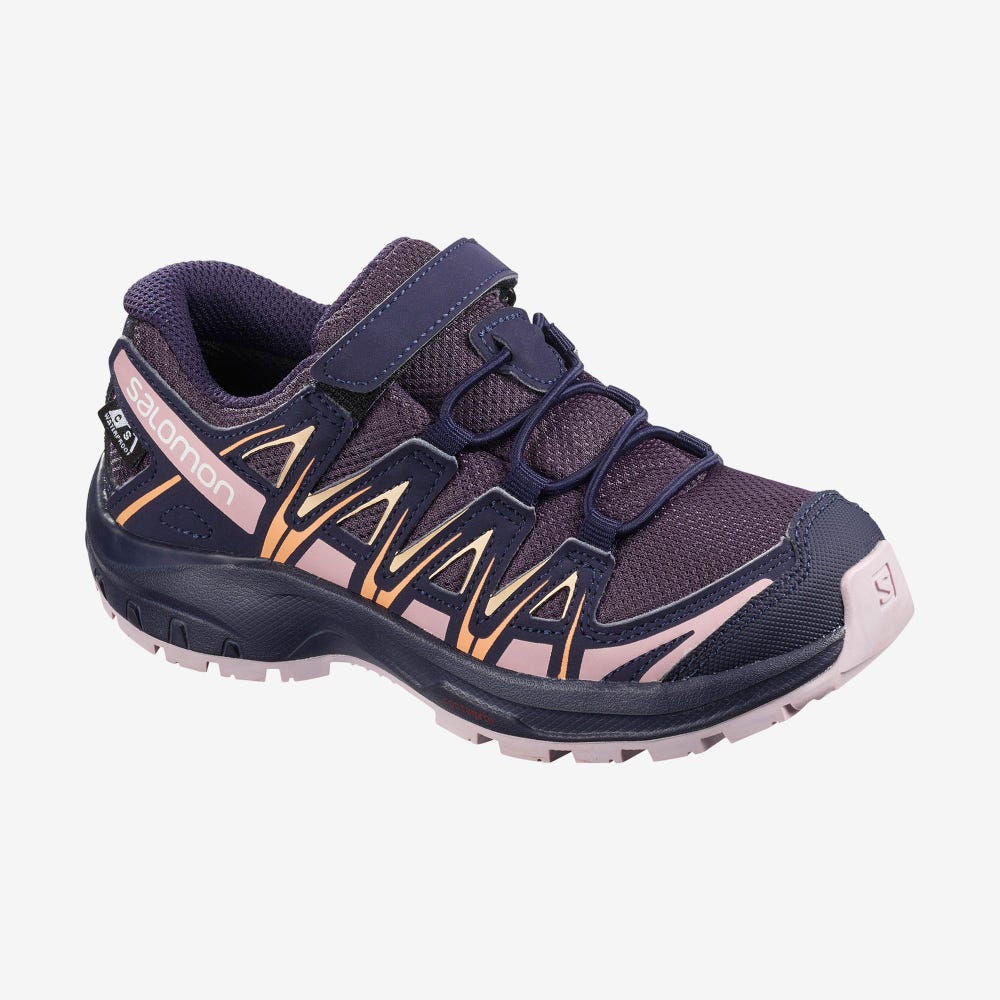 Salomon XA PRO 3D CSWP K Terepfutó Cipő Gyerek Lila/Kék/Lila | HU263074