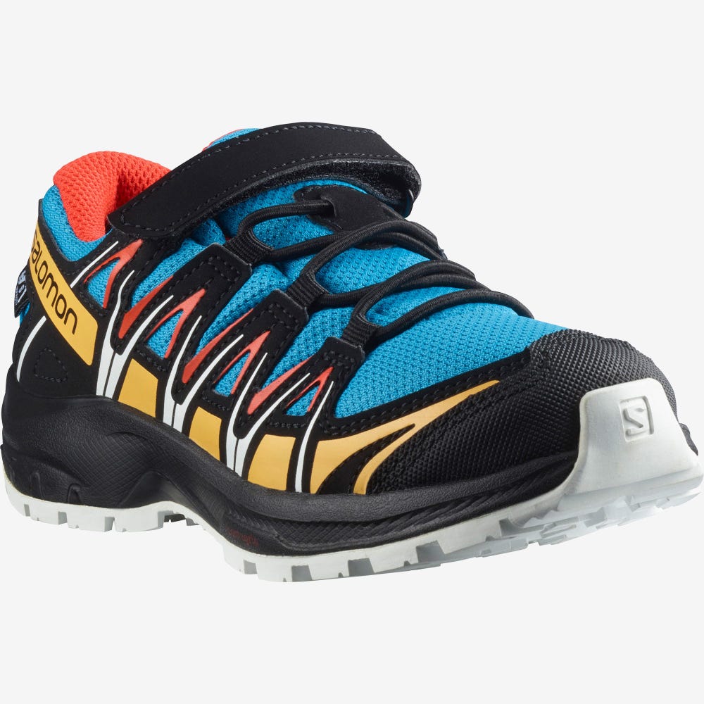 Salomon XA PRO 3D CSWP K Túrabakancs Gyerek Kék/Fekete/Sárgabarack | HU327648