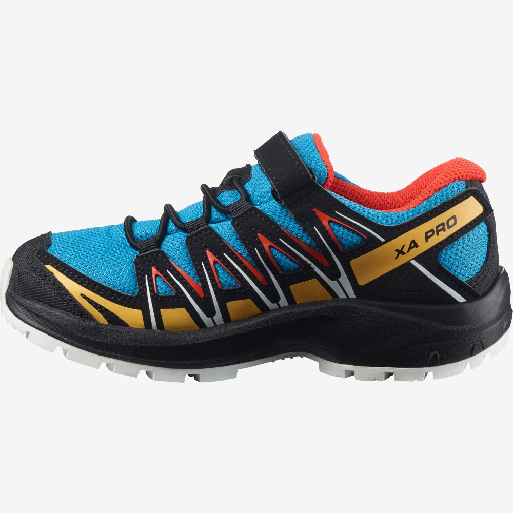 Salomon XA PRO 3D CSWP K Túrabakancs Gyerek Kék/Fekete/Sárgabarack | HU327648