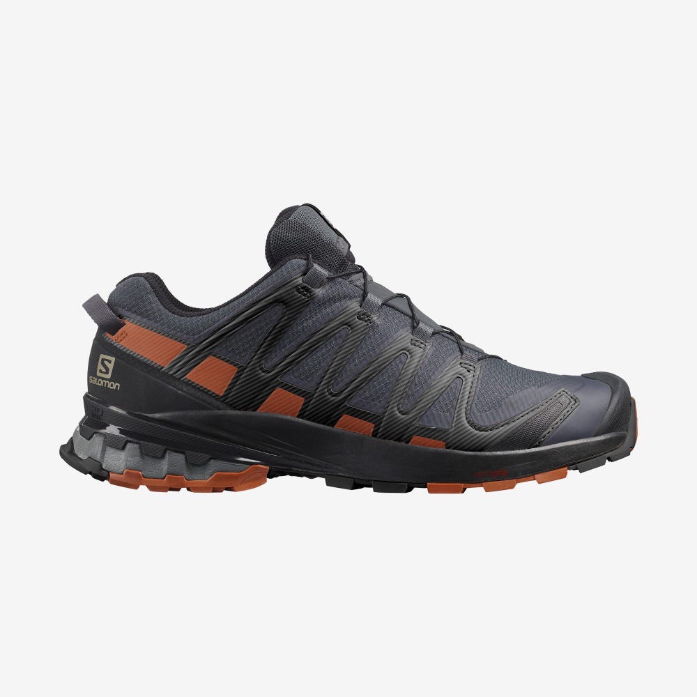 Salomon XA PRO 3D V8 GORE-TEX WIDE Túracipő Férfi Szürke/Fekete | HU815230