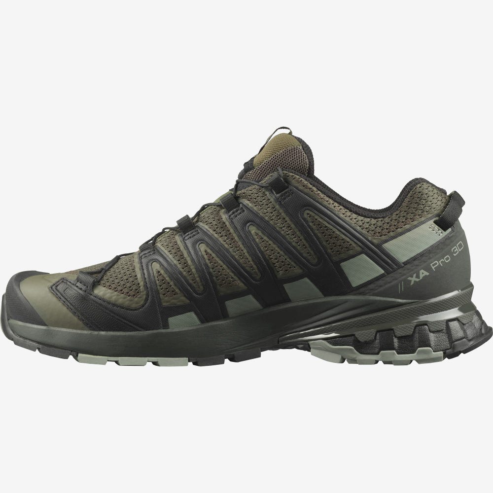 Salomon XA PRO 3D V8 WIDE Terepfutó Cipő Férfi Olivazöld/Szürke | HU594631