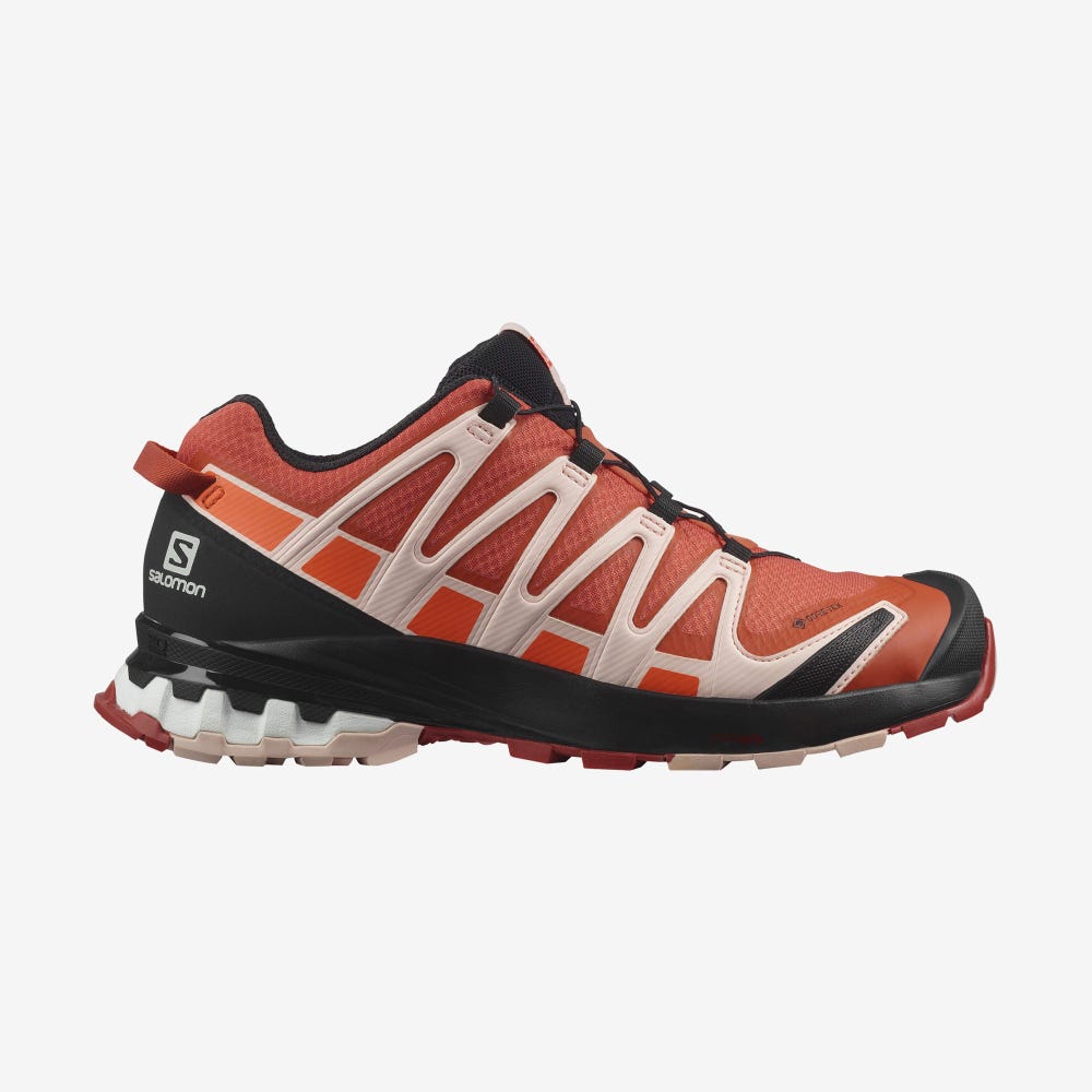 Salomon XA PRO 3D v8 GORE-TEX Terepfutó Cipő Női Narancssárga/Piros Narancssárga | HU842601