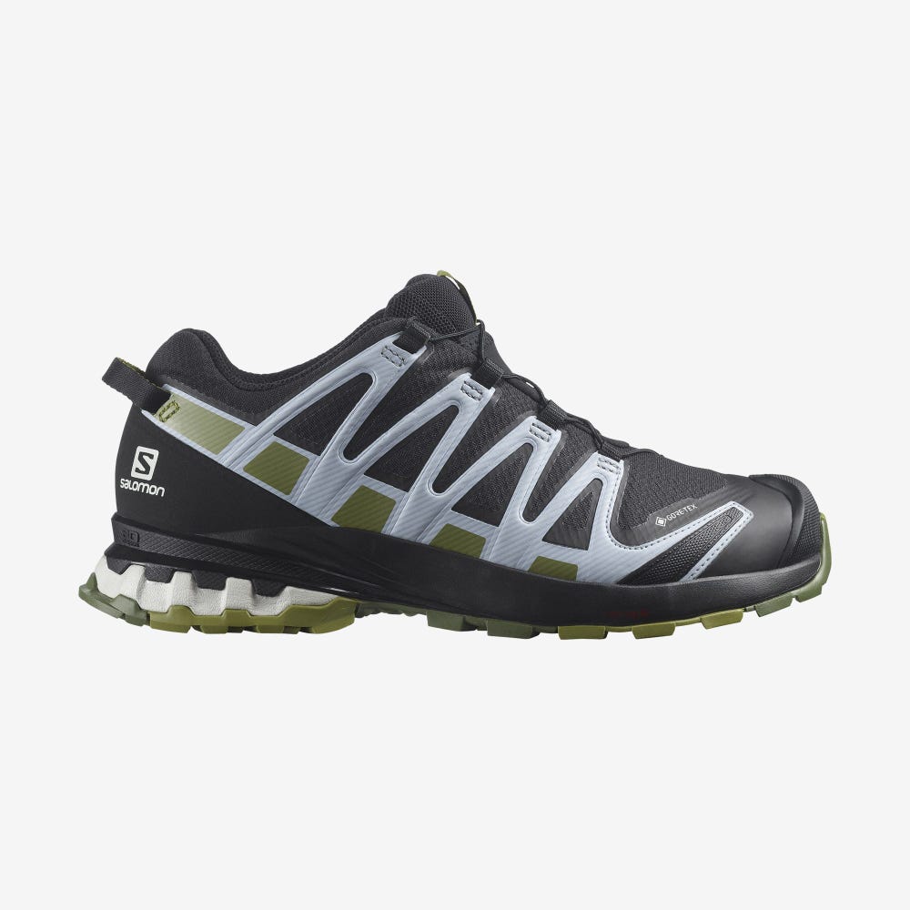 Salomon XA PRO 3D v8 GORE-TEX Túracipő Női Fekete/Zöld/Kék | HU862190