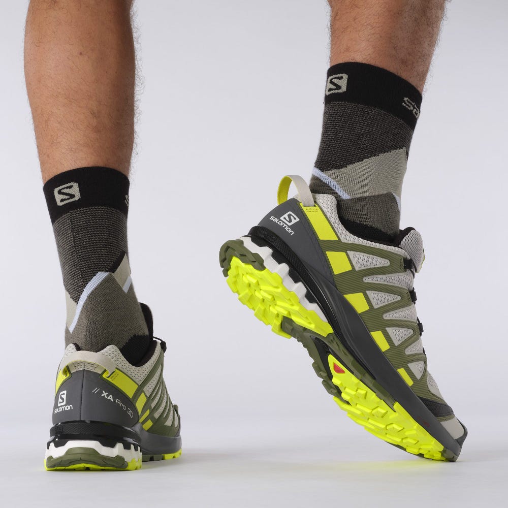 Salomon XA PRO 3D v8 Terepfutó Cipő Férfi Szürke/Zöld | HU128765