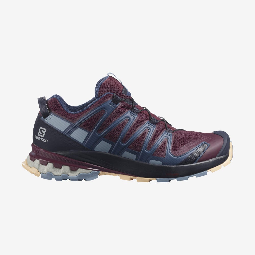 Salomon XA PRO 3D v8 Terepfutó Cipő Női Bordó/Kék/Krém | HU862947