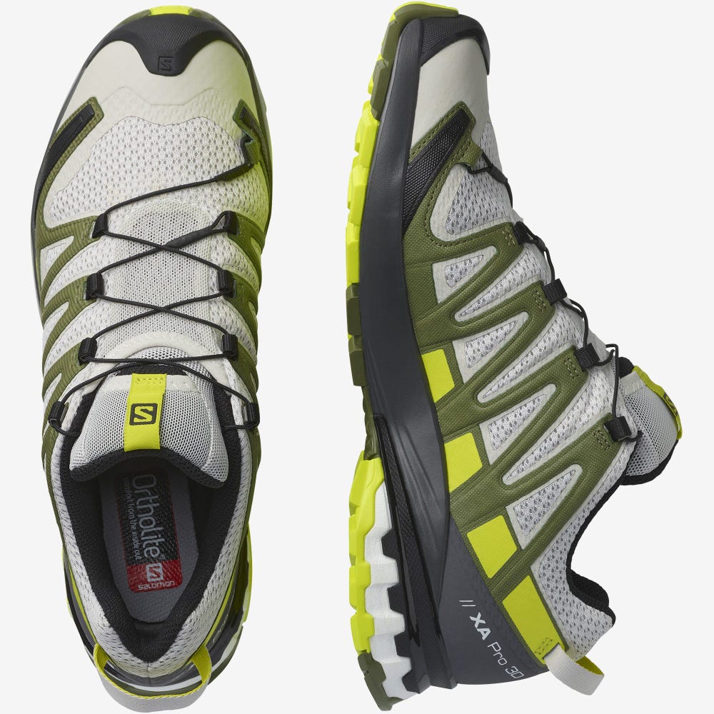 Salomon XA PRO 3D v8 Túracipő Férfi Szürke/Zöld | HU541270