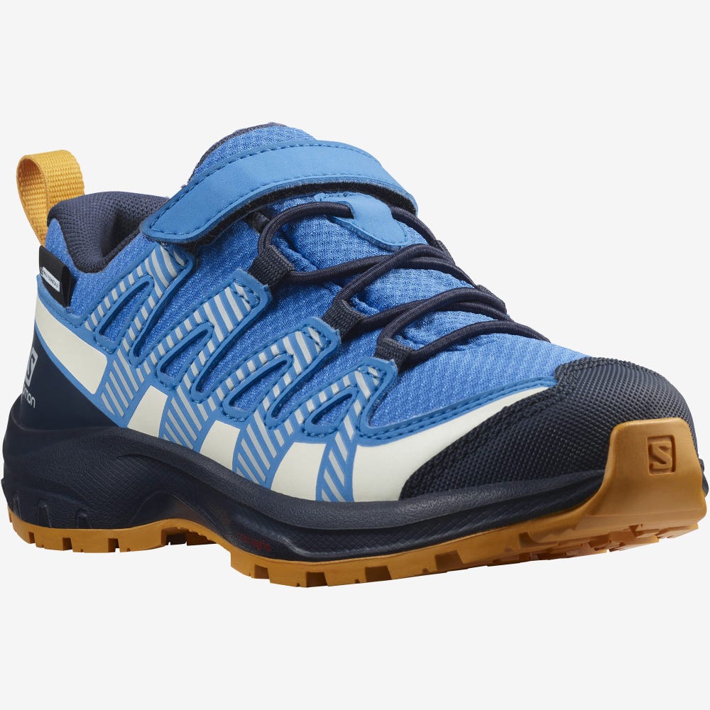 Salomon XA PRO V8 CLIMASALOMON™ WATERPROOF Túrabakancs Gyerek Kék/Sötétkék | HU285307