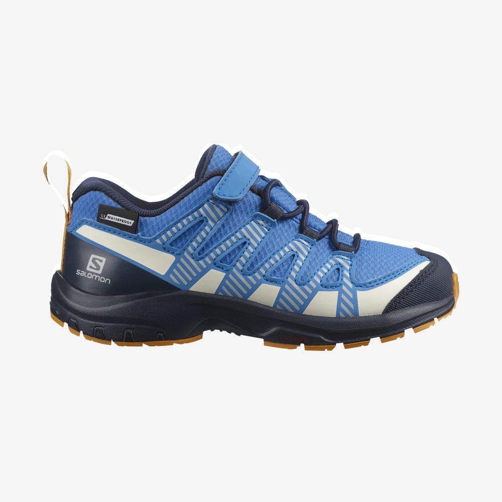 Salomon XA PRO V8 CLIMASALOMON™ WATERPROOF Túrabakancs Gyerek Kék/Sötétkék | HU285307