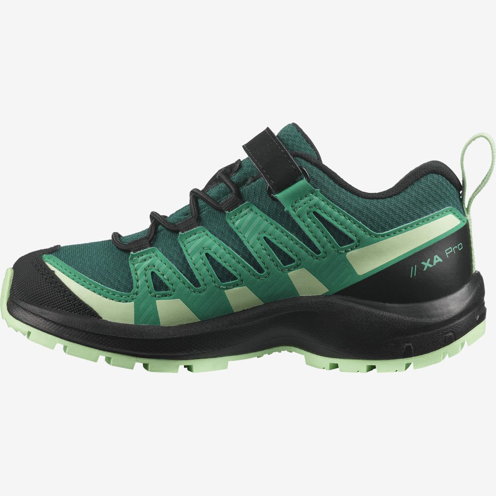 Salomon XA PRO V8 CLIMASALOMON™ WATERPROOF Terepfutó Cipő Gyerek MélyTürkiz/Fekete/Zöld | HU754908