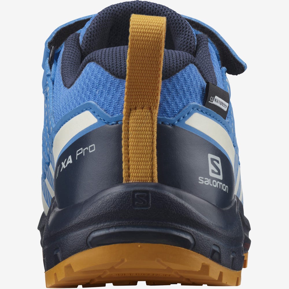 Salomon XA PRO V8 CLIMASALOMON™ WATERPROOF Terepfutó Cipő Gyerek Kék/Sötétkék | HU920581