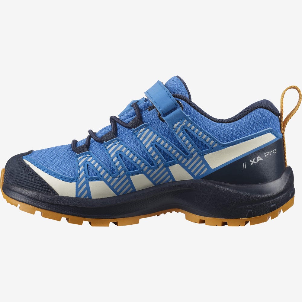 Salomon XA PRO V8 CLIMASALOMON™ WATERPROOF Terepfutó Cipő Gyerek Kék/Sötétkék | HU920581