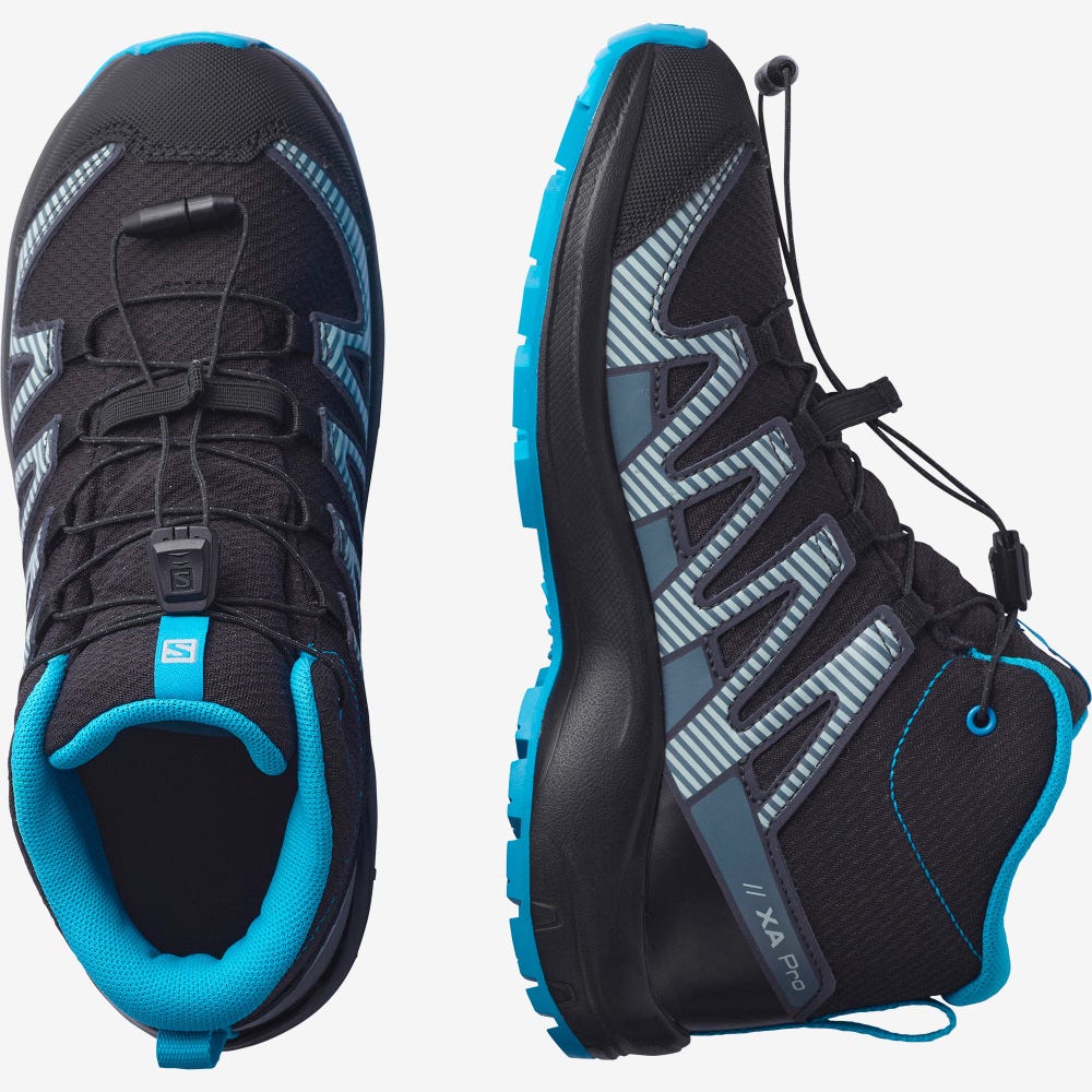 Salomon XA PRO V8 MID CLIMASALOMON™ WATERPROOF Terepfutó Cipő Gyerek Fekete | HU841073