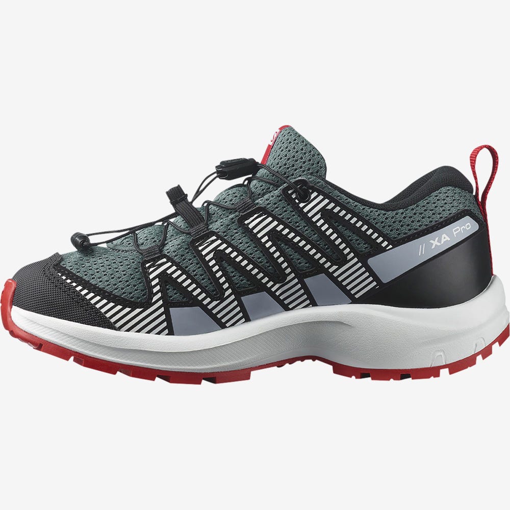 Salomon XA PRO V8 Terepfutó Cipő Gyerek Szürke/Kék | HU749360