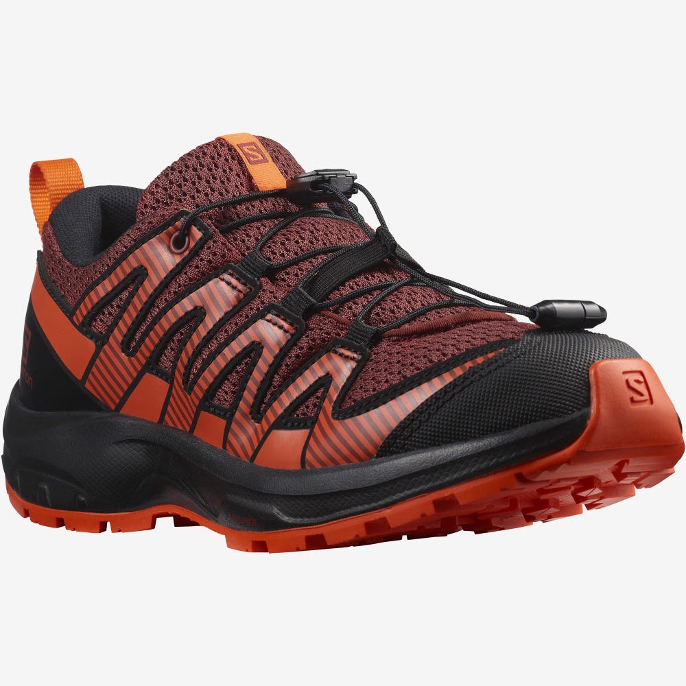 Salomon XA PRO V8 Terepfutó Cipő Gyerek Barna/Fekete/Piros Narancssárga | HU850713