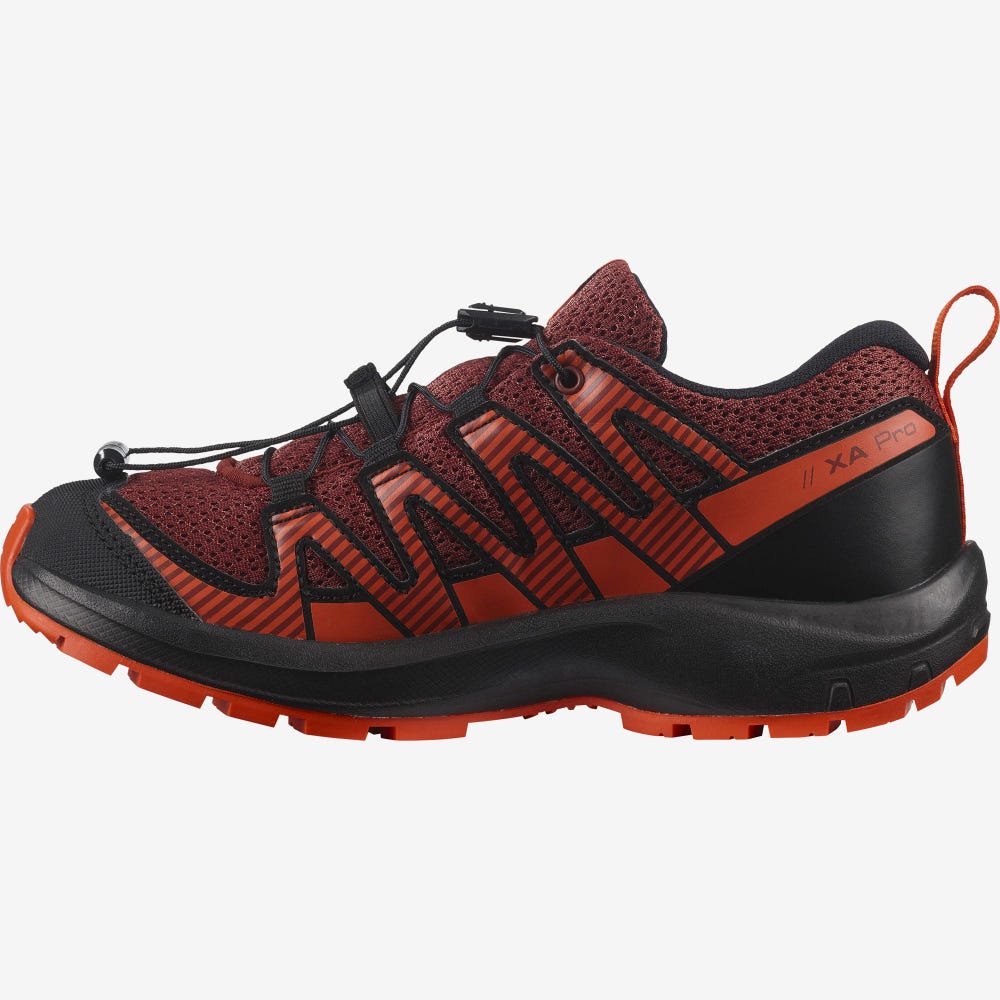 Salomon XA PRO V8 Terepfutó Cipő Gyerek Barna/Fekete/Piros Narancssárga | HU850713