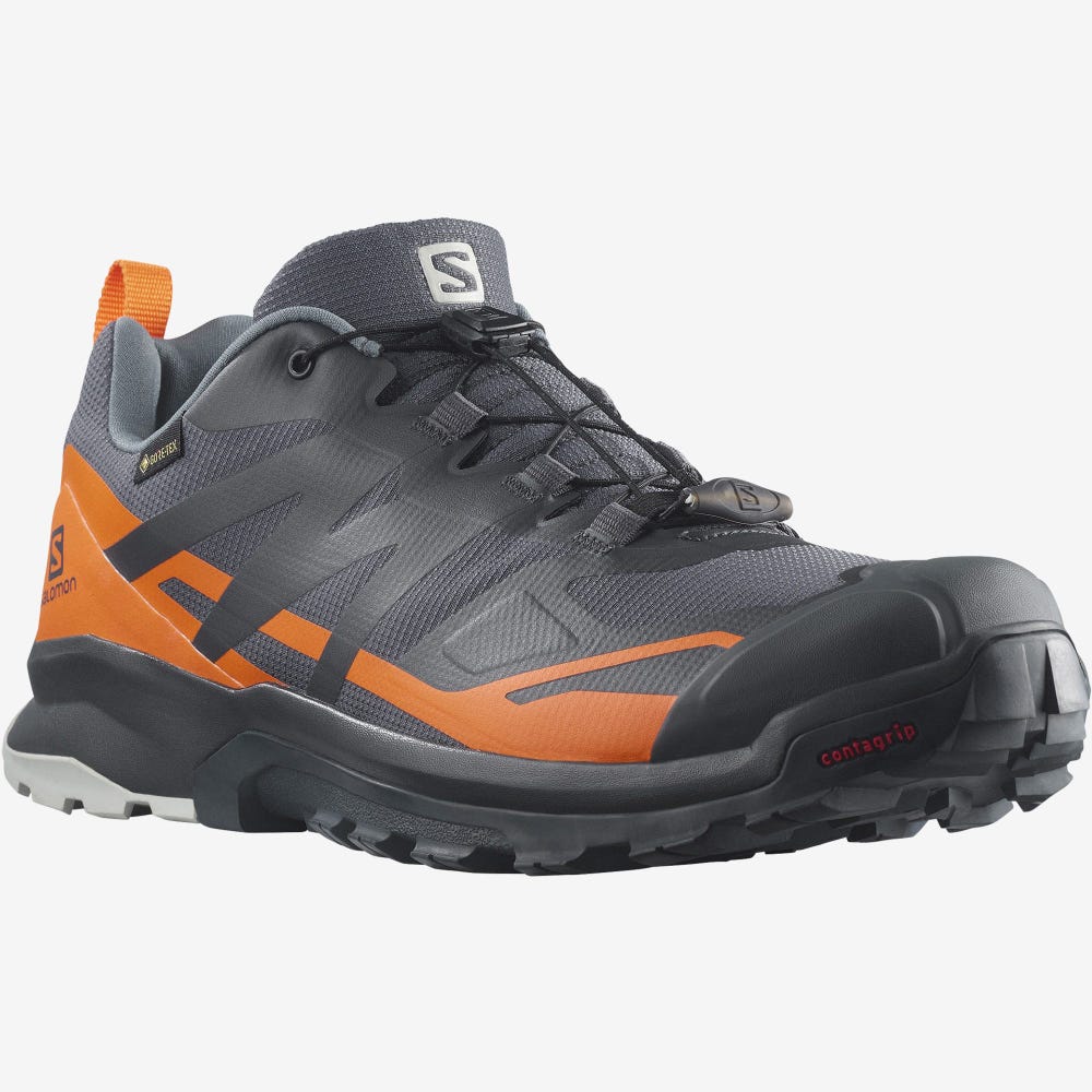 Salomon XA ROGG 2 GORE-TEX Terepfutó Cipő Férfi Szürke/Narancssárga | HU486235